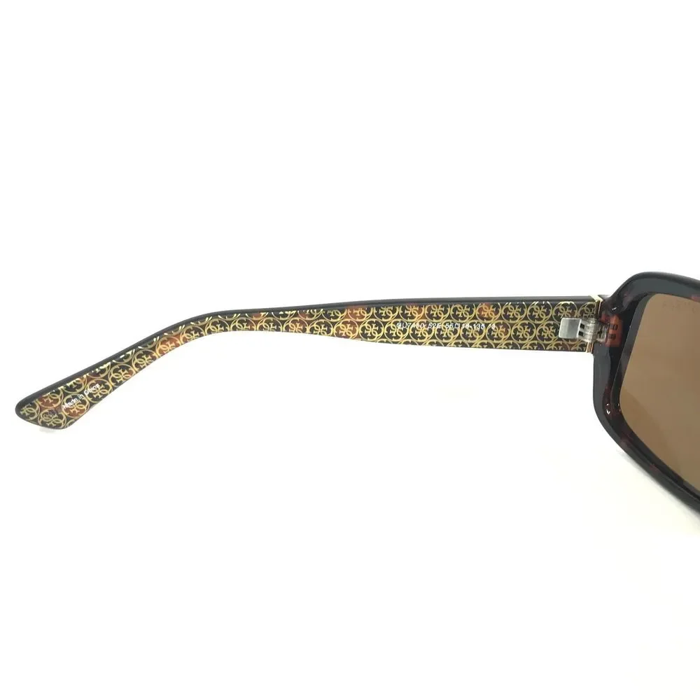 Guess Sunglasses GU7410 52E Brown Tortoise Square Cat Eye Gold Brown Lenses - Picture 9 of 11